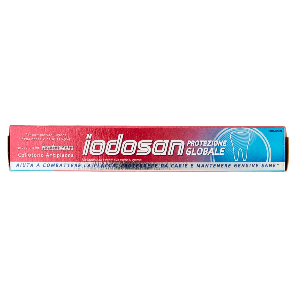 Iodosan Protezione Globale dentifricio con fluoro gengive sane combatte placca e carie 75 ml